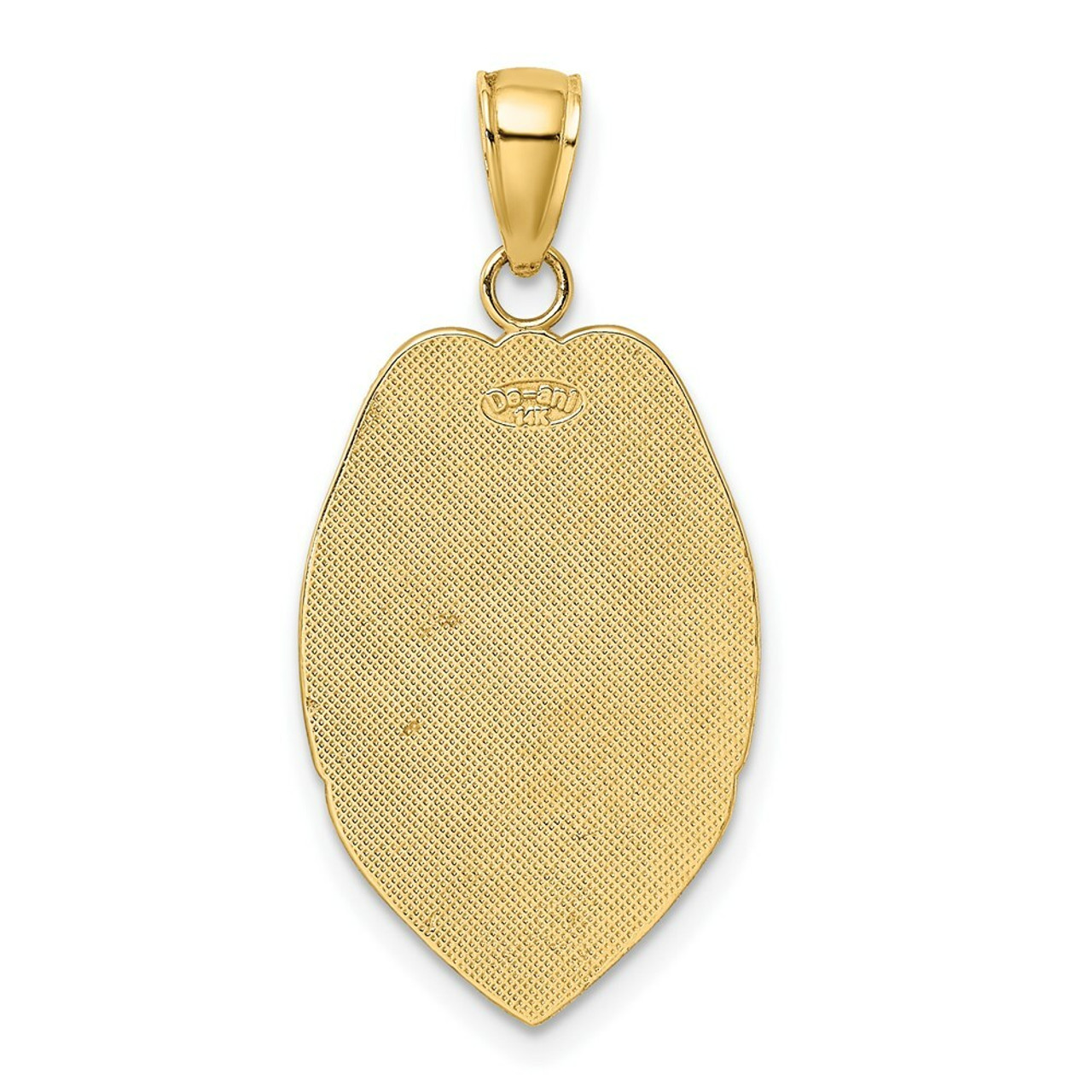 14K Yellow Gold Polished Police Badge Pendant - (A83-162)