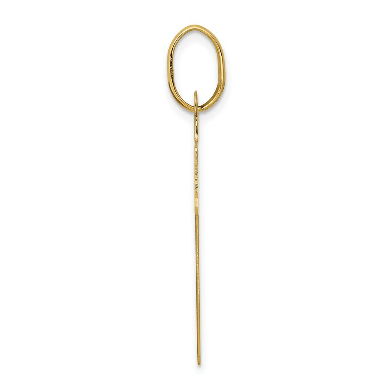 14K Yellow Gold Polished Cross Charm 36mm length - (A84-187)