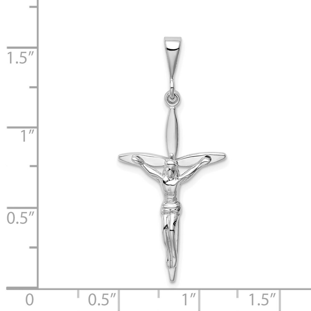 14K White Gold Passion Crucifix Pendant - (A84-920)