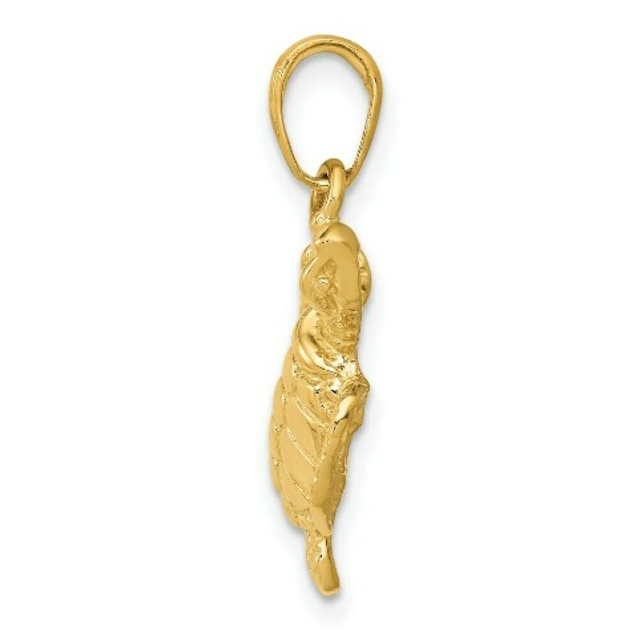 14K Yellow Gold Sea Turtle Pendant - (A85-307)