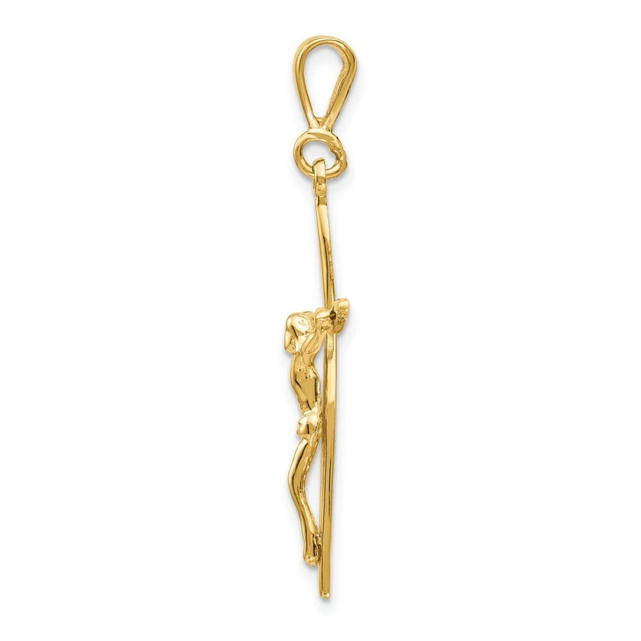 14K Yellow Gold Passion Crucifix Pendant 41mm length - (A86-732)