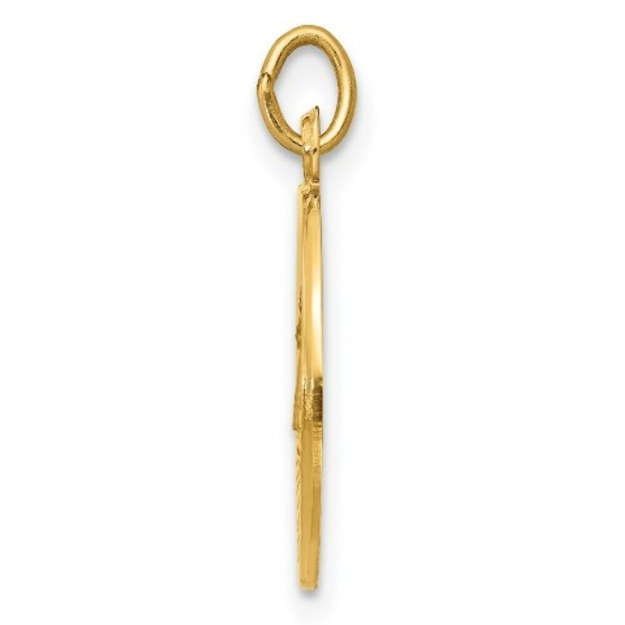 14K Yellow Gold Caridad Del Cobre Medal Pendant - (A98-571)