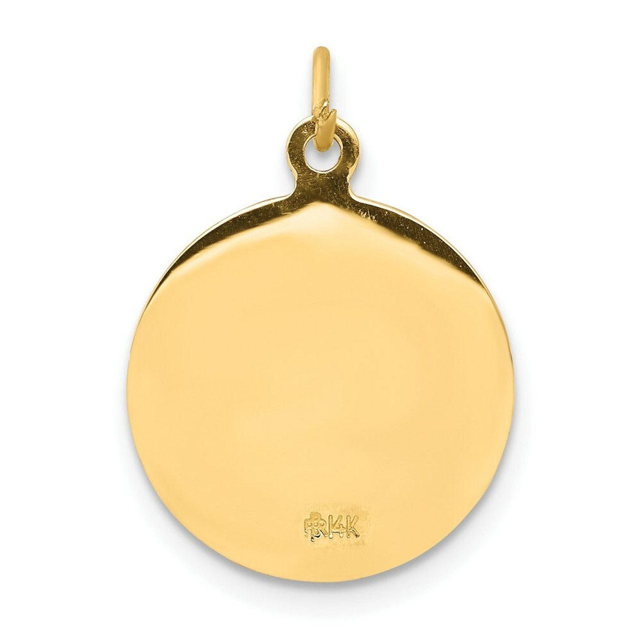 14K Yellow Gold Sacred Heart of Jesus Medal Charm - (A98-627)
