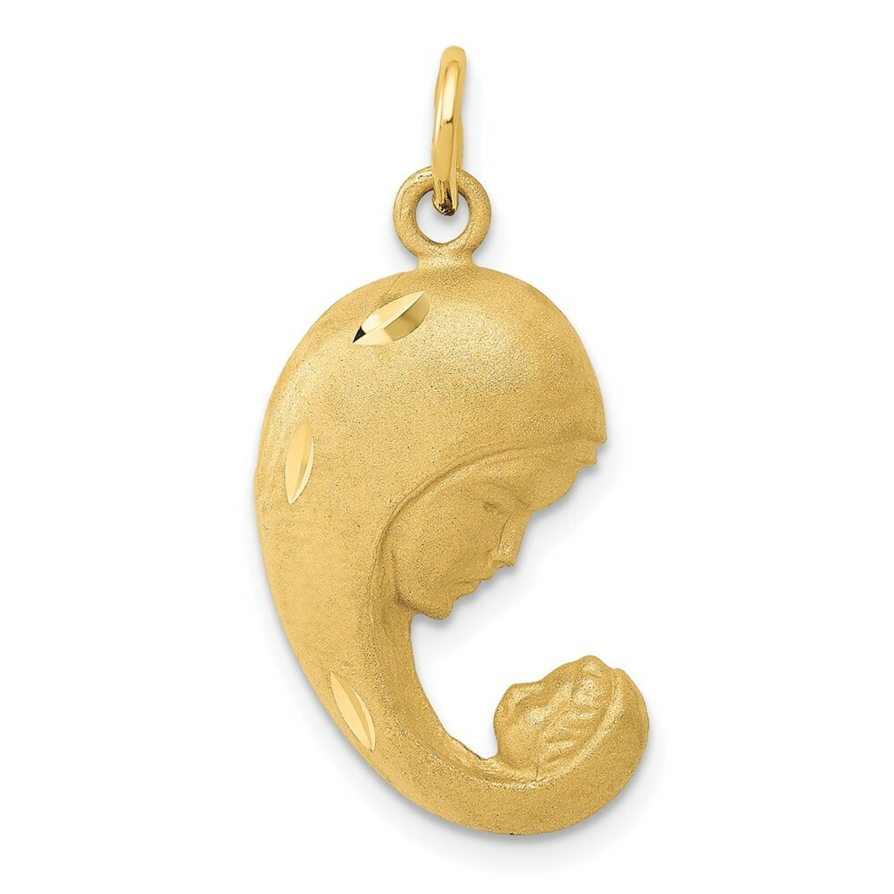 14K Yellow Gold Mother & Baby Charm - (A83-353)