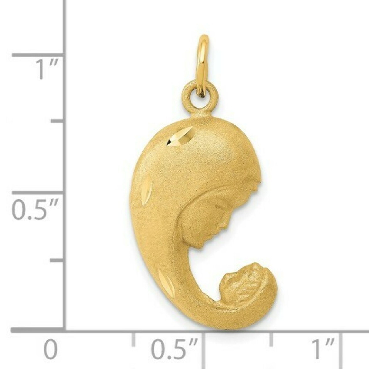 14K Yellow Gold Mother & Baby Charm - (A83-353)