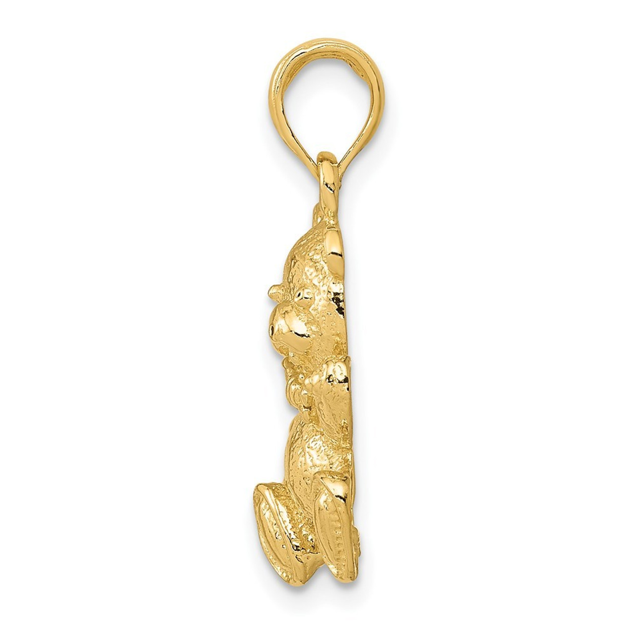 14K Yellow Gold Teddy Bear Pendant - (A83-816)