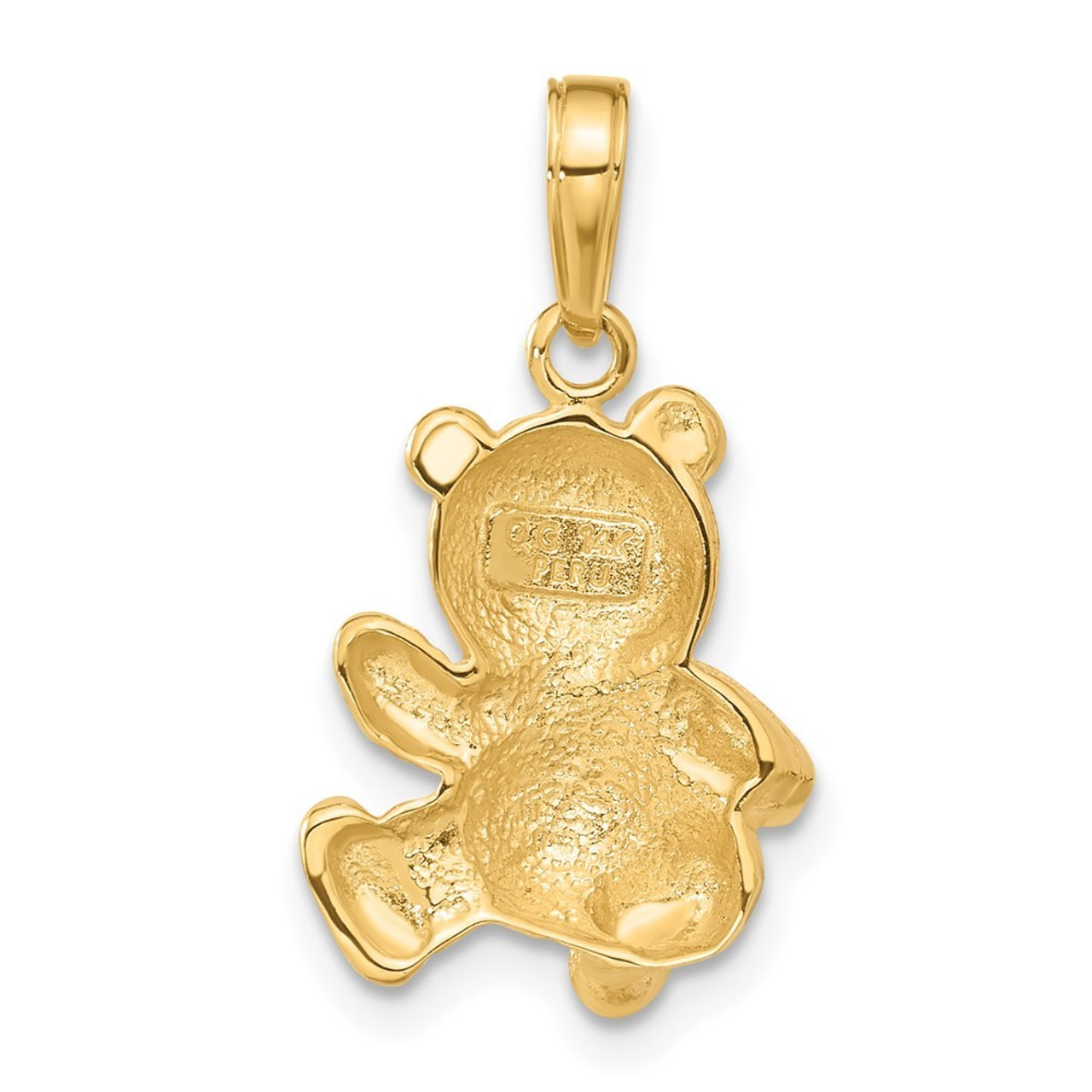 14K Yellow Gold Teddy Bear Pendant - (A83-816)