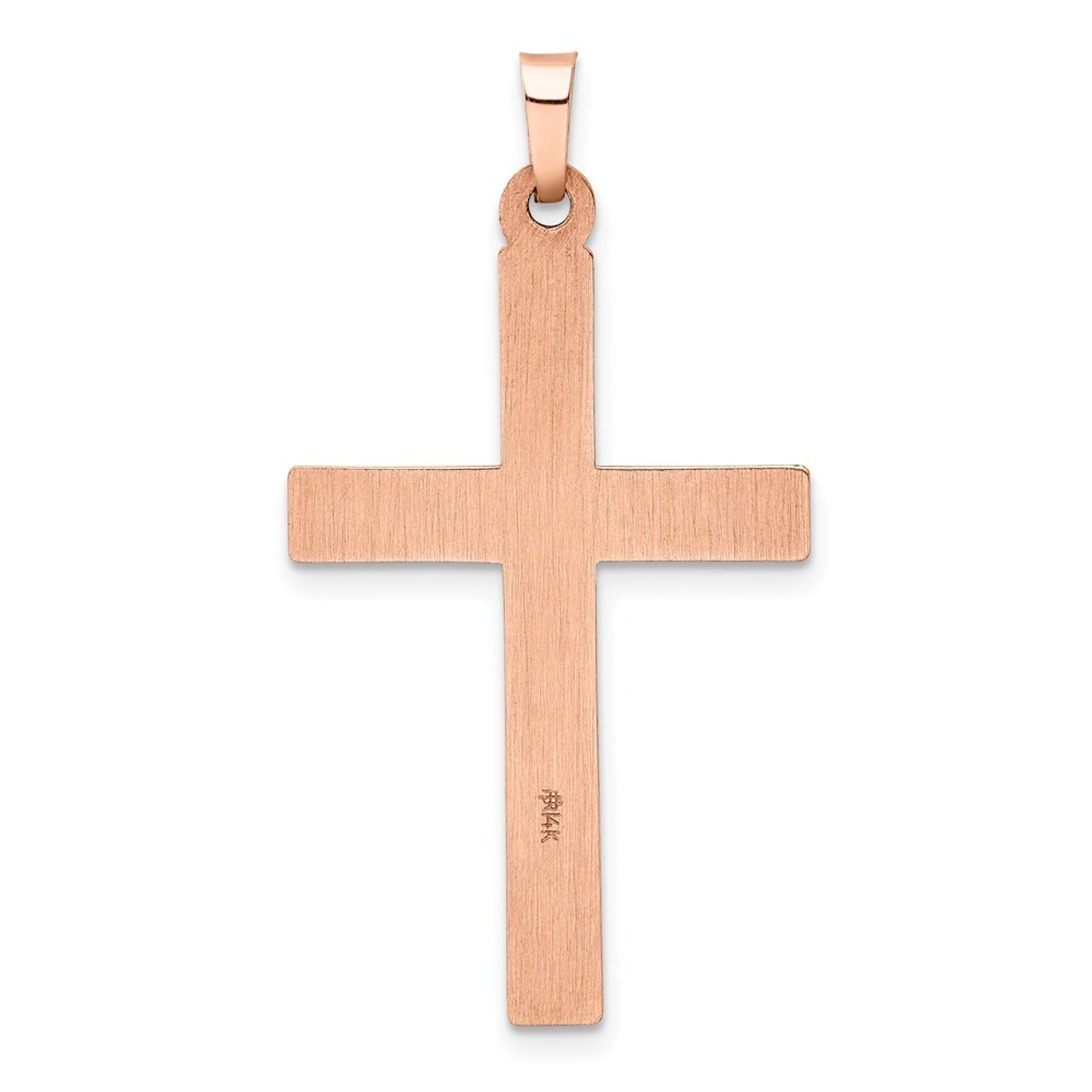 14K Rose Gold Rhodium Cross Pendant - (B11-179)