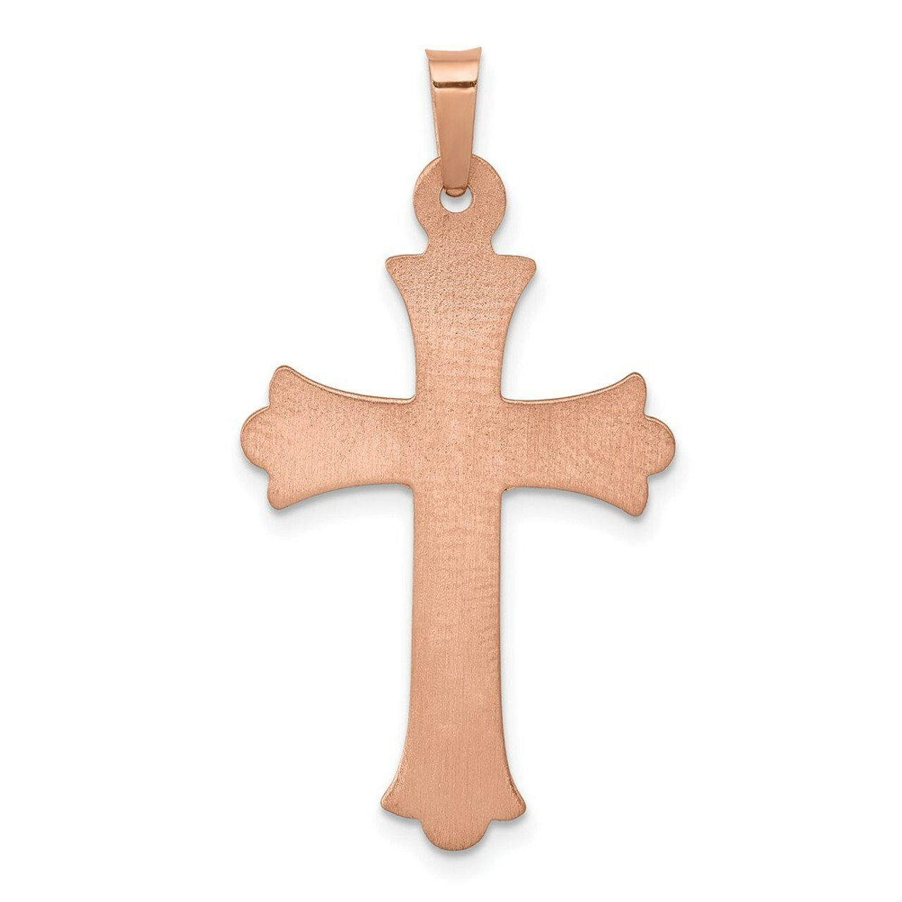 14K Two-tone Gold Hollow Crucifix Pendant 28mm length - (B11-344)
