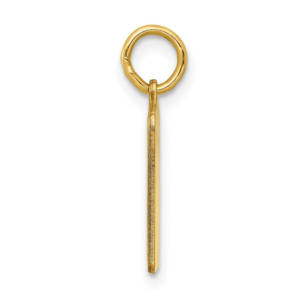 14K Yellow Gold Enameled Pink Engravable Birth Certificate Charm - (A82-461)