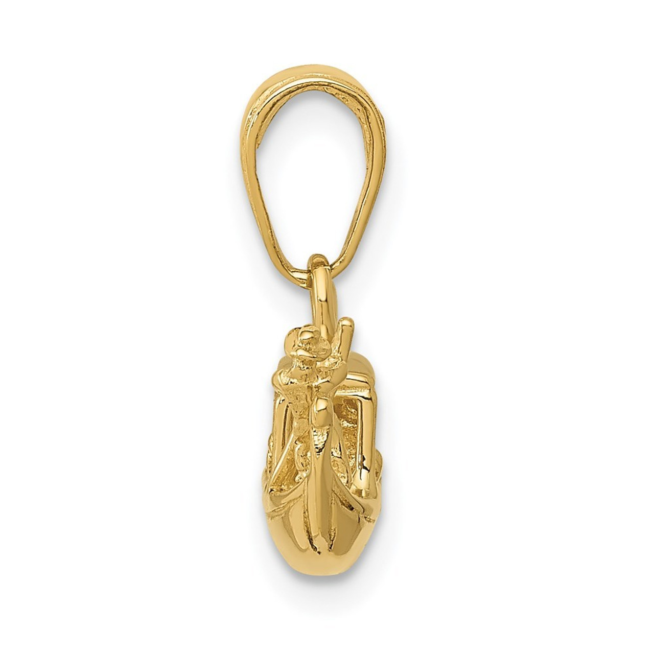 14K Yellow Gold Solid Polished 3-Dimensional Gondola Pendant - (A83-125)