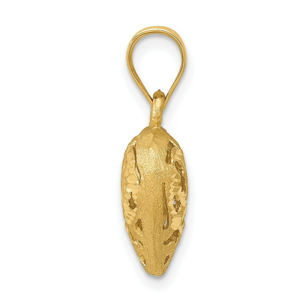 14K Yellow Gold Fancy Heart Charm - (A83-456)