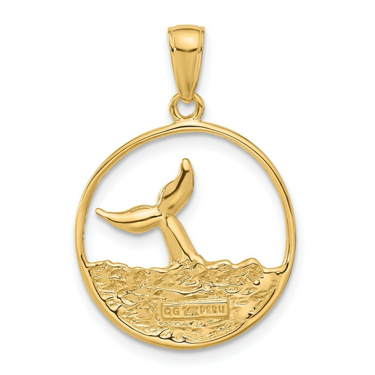 14K Pink Gold Whale Tail Pendant (XS) (Chain Sold Separately) – Nakoa