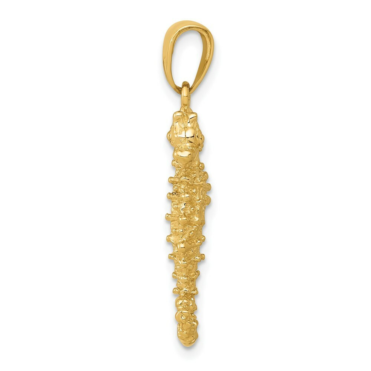 14K Yellow Gold Seahorse Pendant - (A85-396)