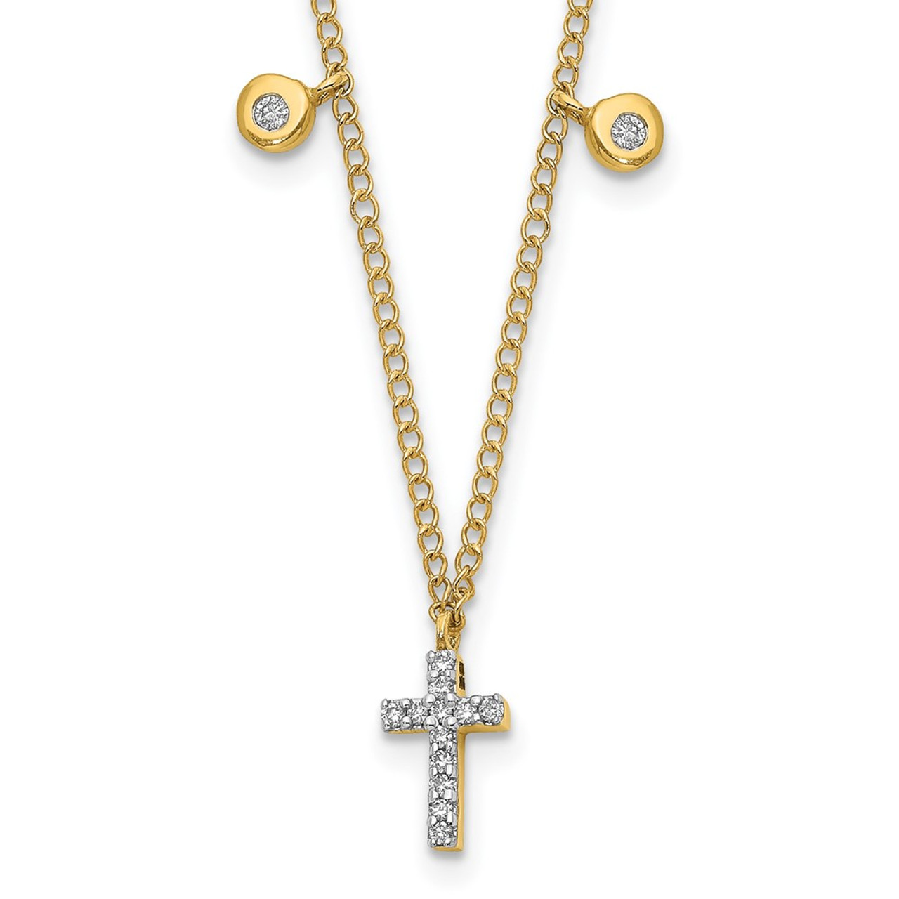 Single Diamond Flat Cross