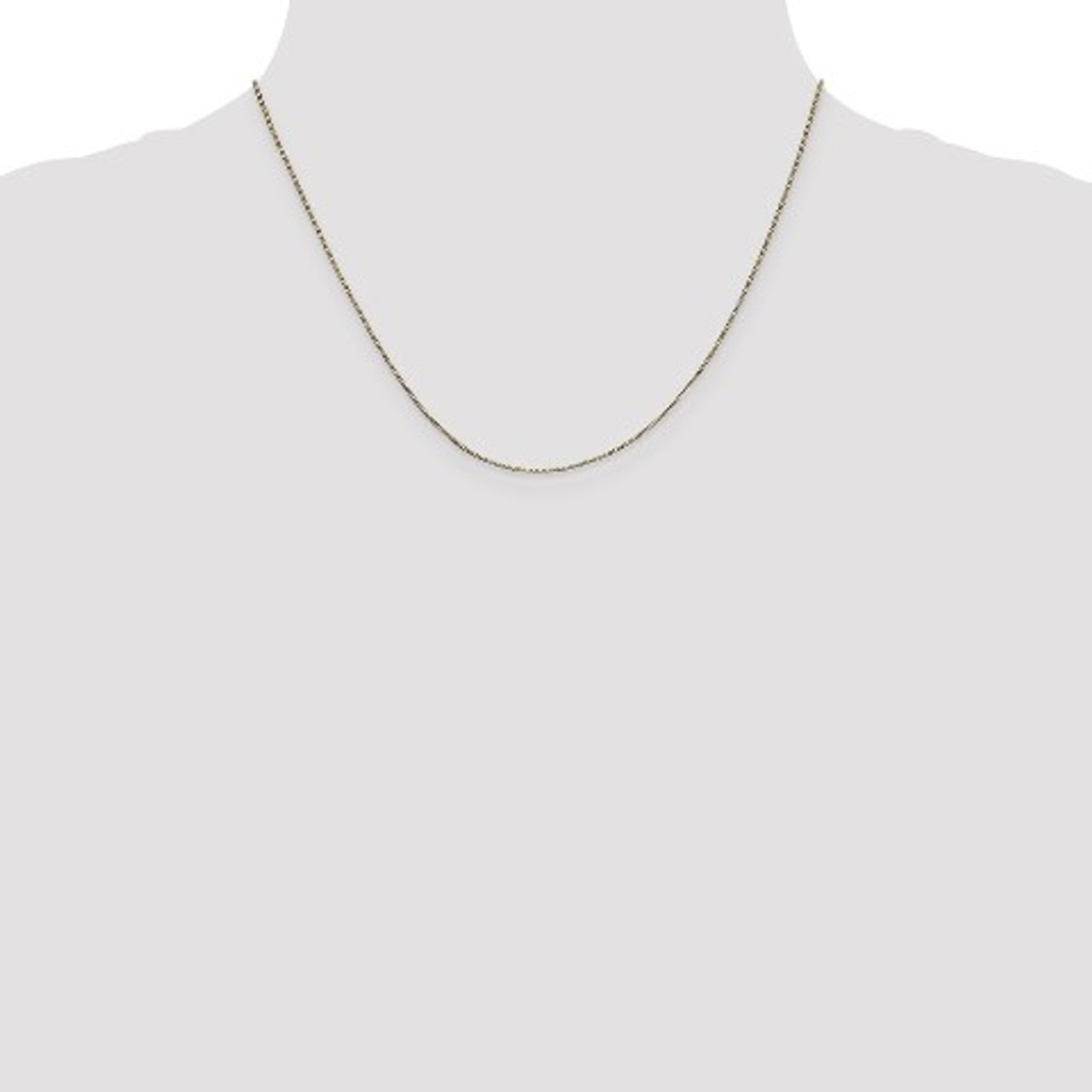 Leslie's 14K Yellow Gold Box with Lobster Chain Necklace - Length 18'' inches - (B21-416)