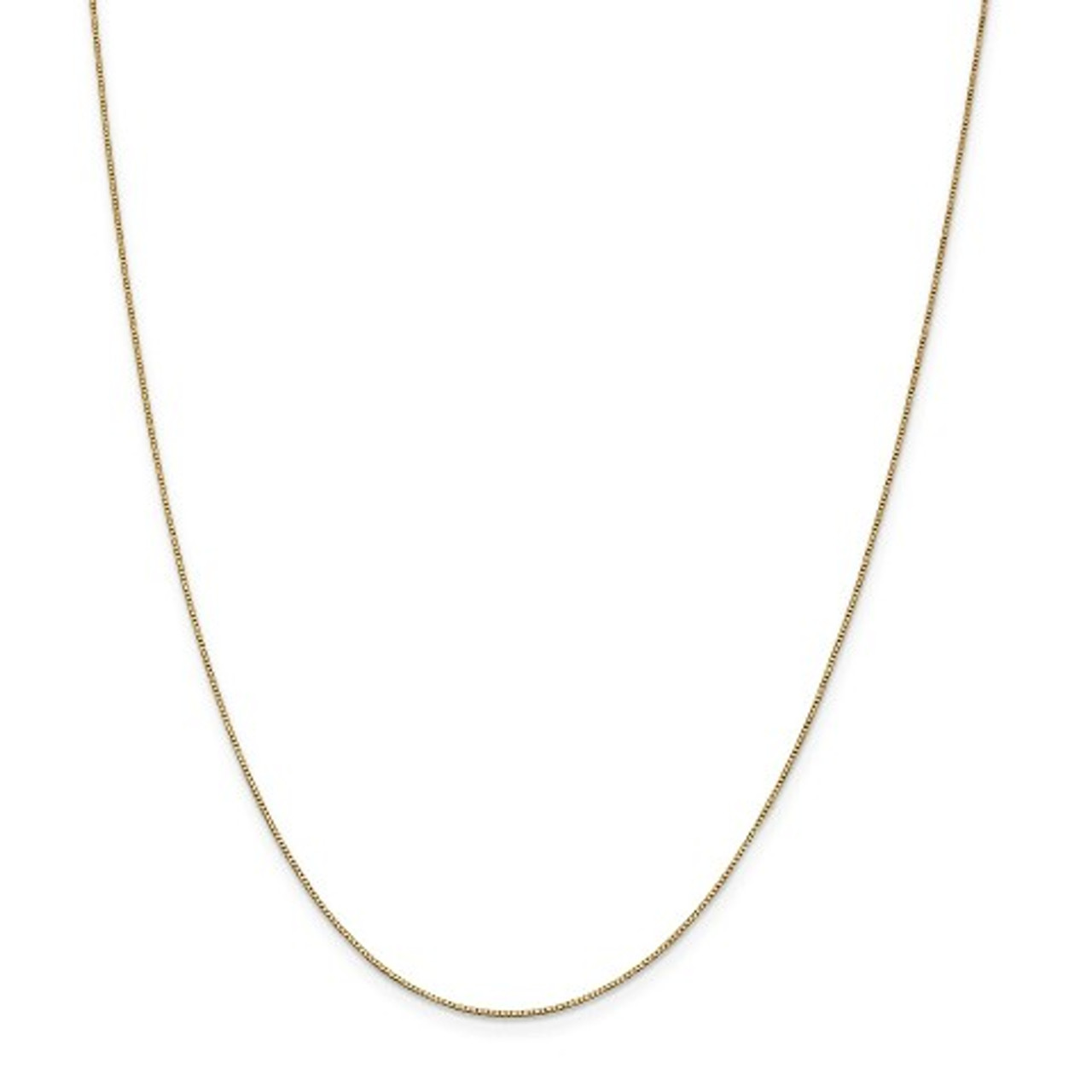 Leslie's 14K Yellow Gold Box with Lobster Chain Necklace - Length 18'' inches - (B21-416)