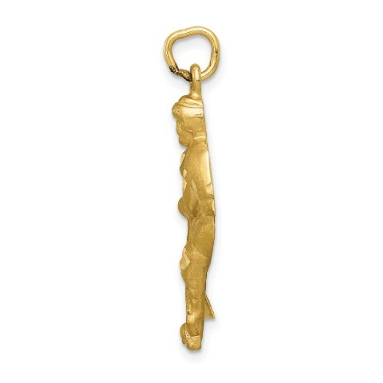 14K Yellow Gold Hockey Player Charm - (A82-824)