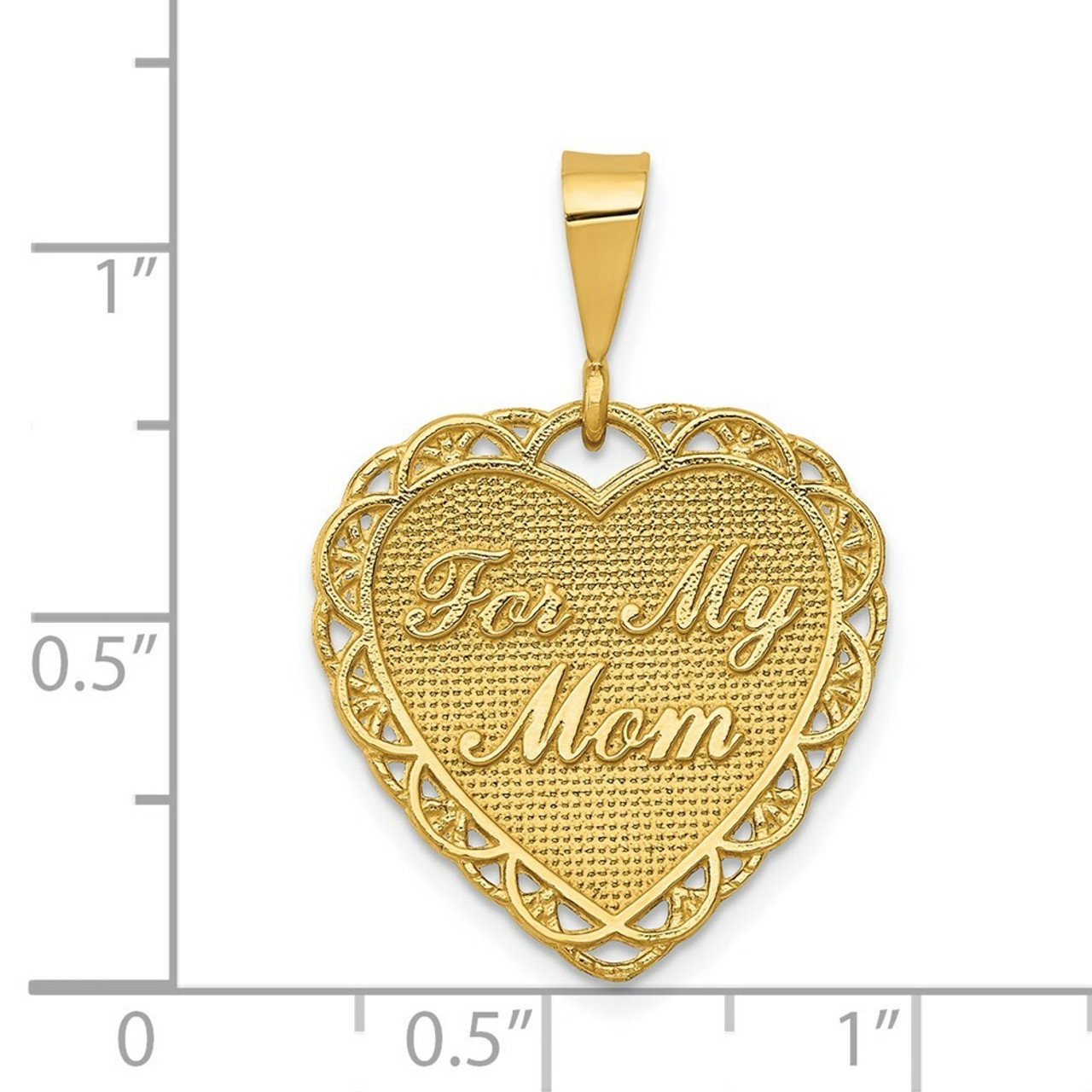 14K Yellow Gold for My Mom Charm - (A82-908)