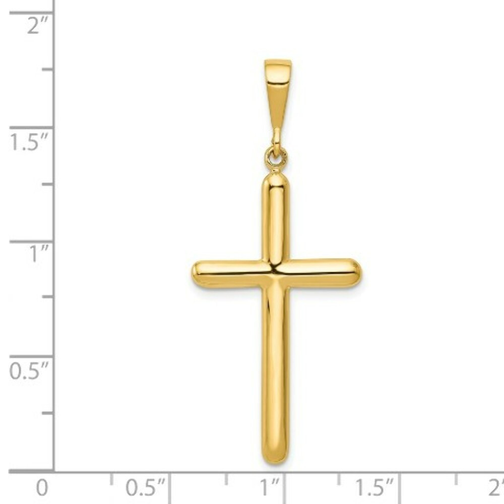 14K Yellow Gold Cross Pendant 46mm length - (A82-971) - Roy Rose