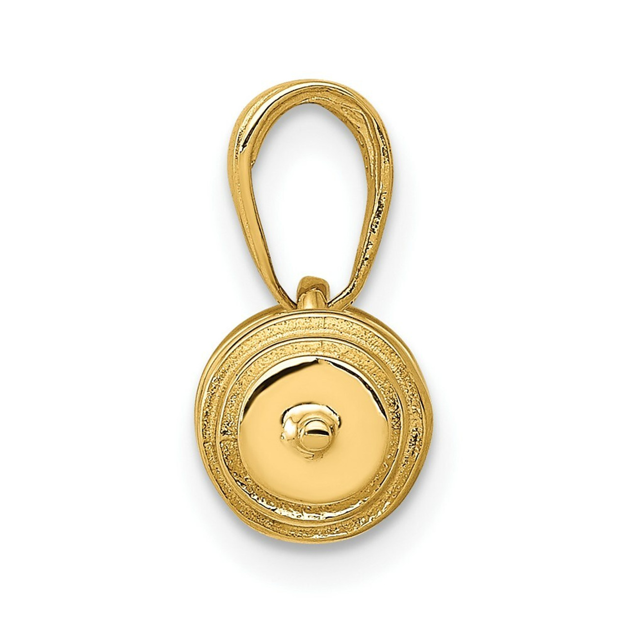 14K Yellow Gold 3-D Barbell Pendant - (A83-276)