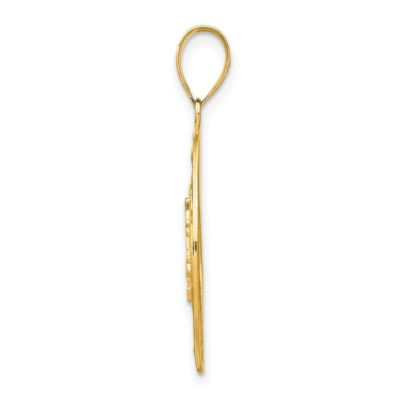 14K Yellow Gold Polished Sun with Moon & Star Charm - (A86-522)