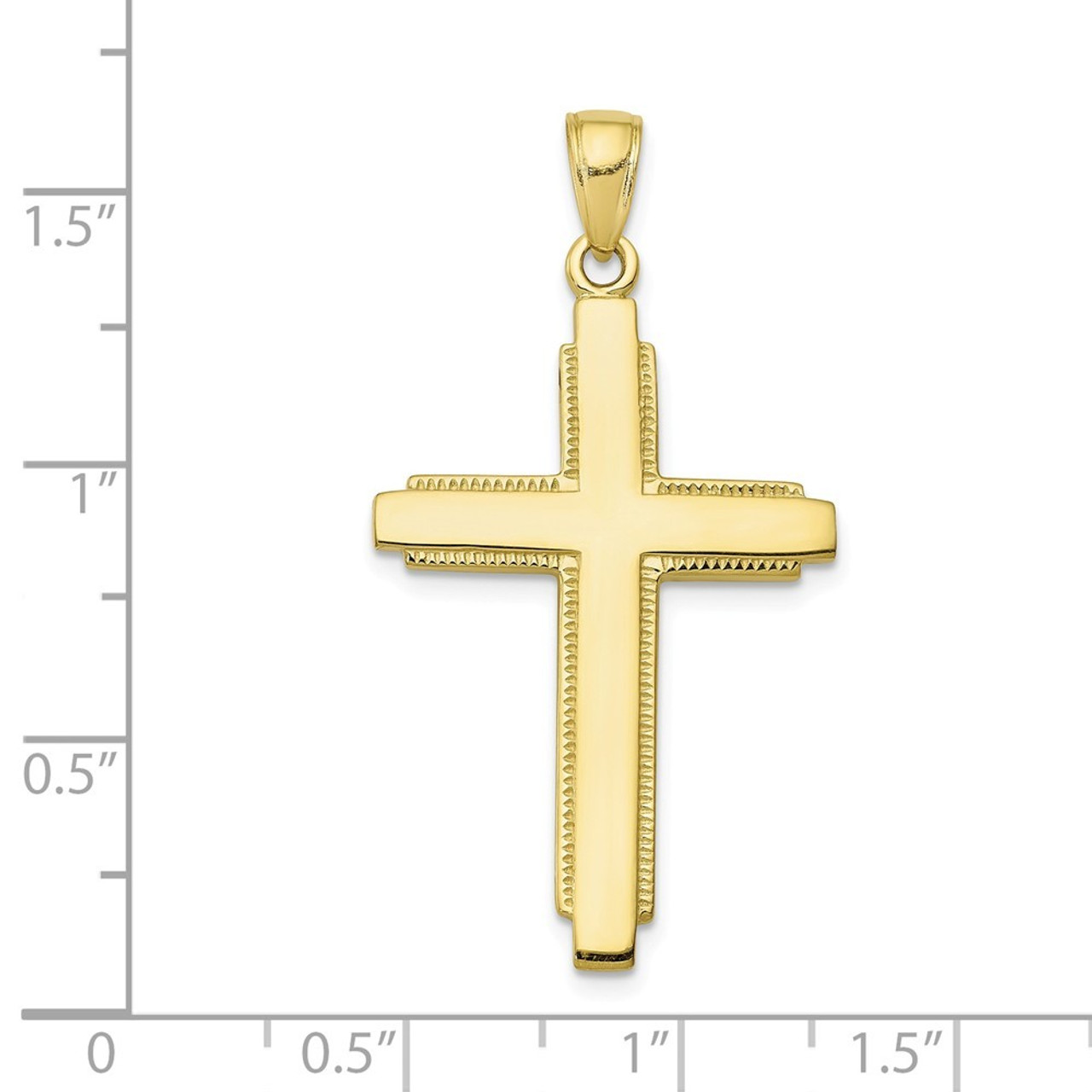 10K Yellow Gold Cross Pendant - (A88-278)