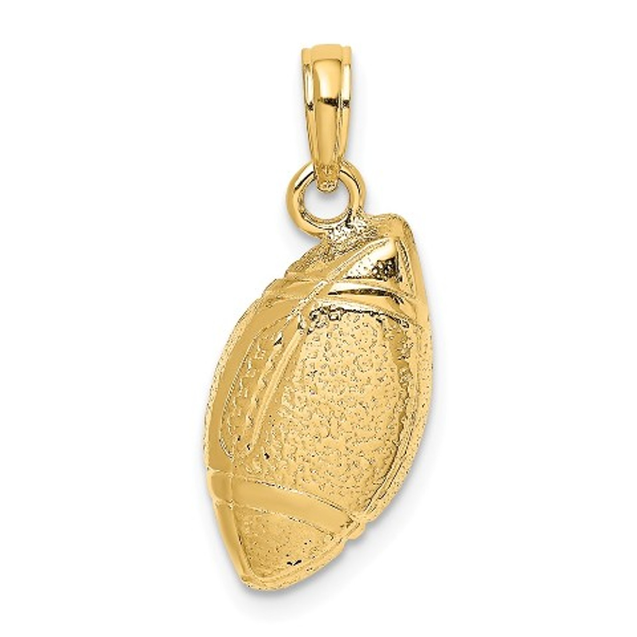 14K Yellow Gold Football Charm Pendant - (A90-539) - Roy Rose Jewelry