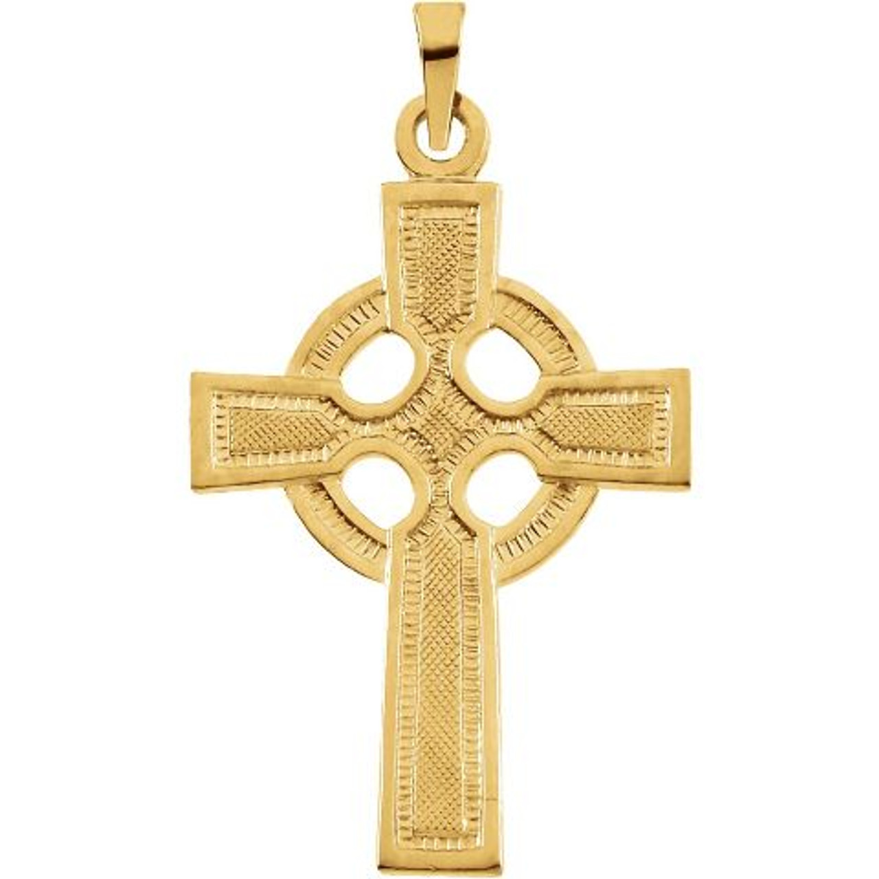 10K Gold Celtic Cross Pendant