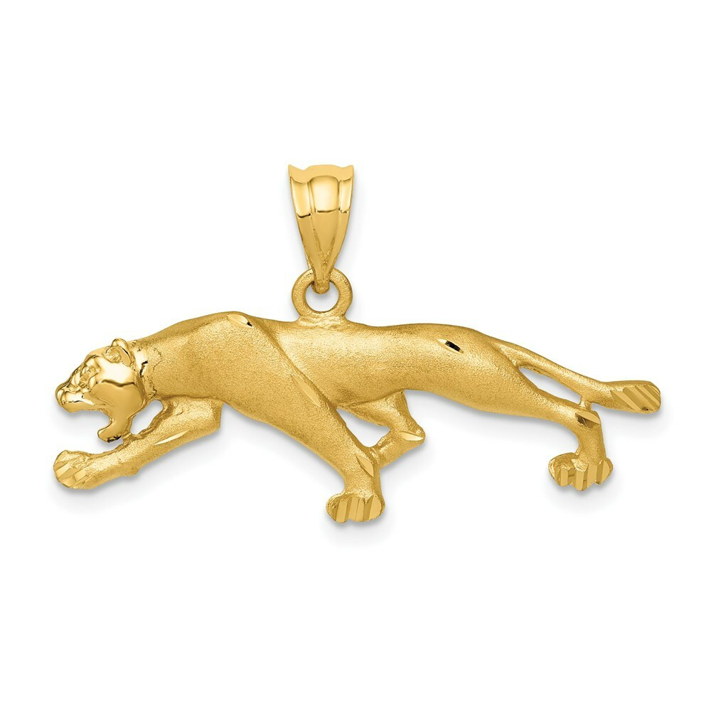 14K Yellow Gold Panther Pendant - (A83-896) - Roy Rose Jewelry