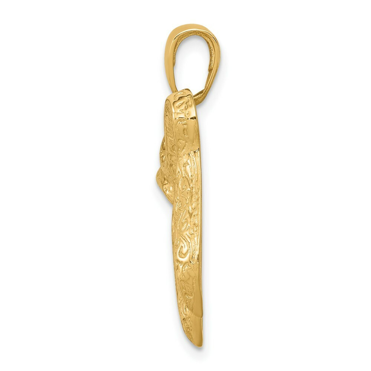 14K Yellow Gold Jewish Chi (Long Life) Pendant - (A83-624)