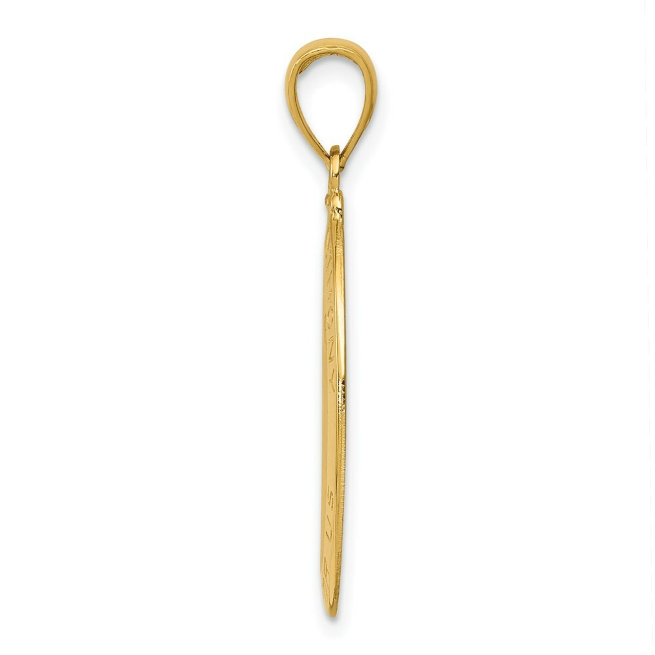 14K Yellow Gold Saint Anthony Oval Medal Pendant - (A85-835)