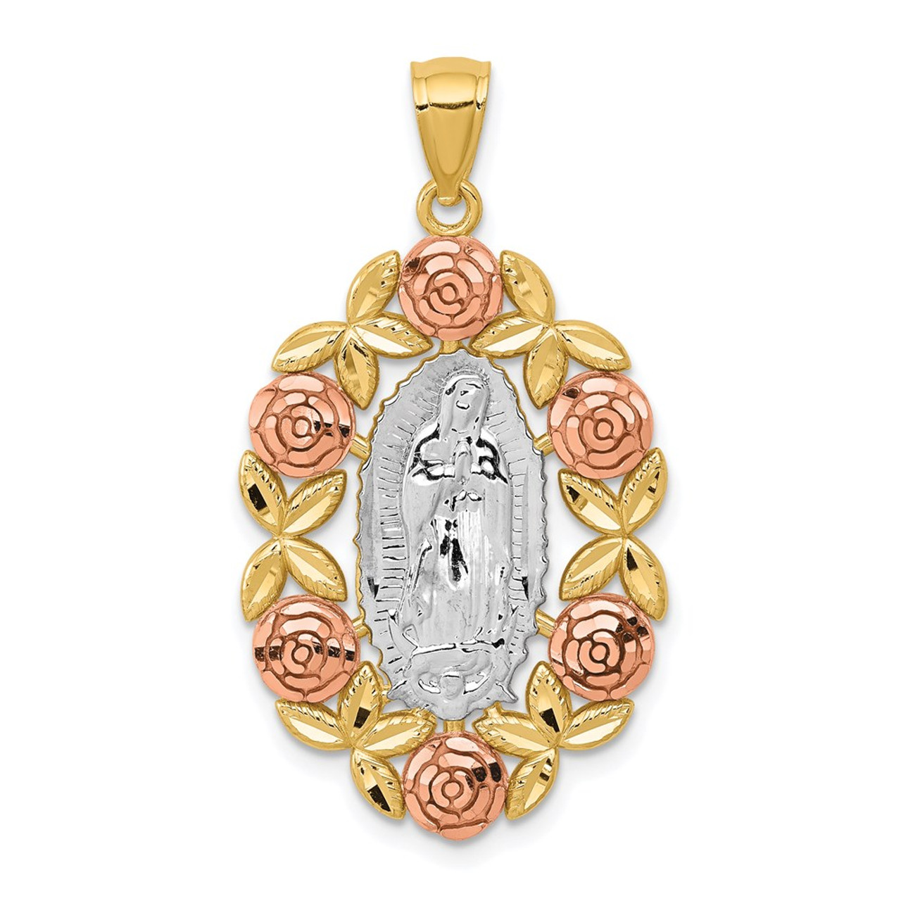 Multicolored Our Lady of Guadalupe Toggle Lock Necklace with Pearl – heart  factory accessories