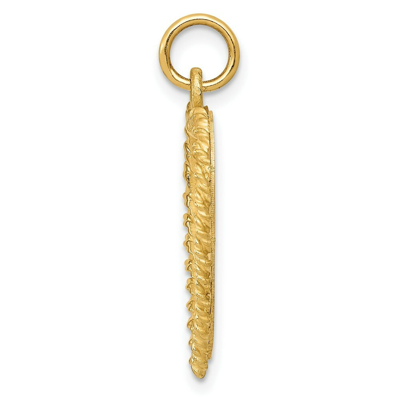 14K Yellow Gold Happy 50th Anniversary Charm Pendant - (A98-567)