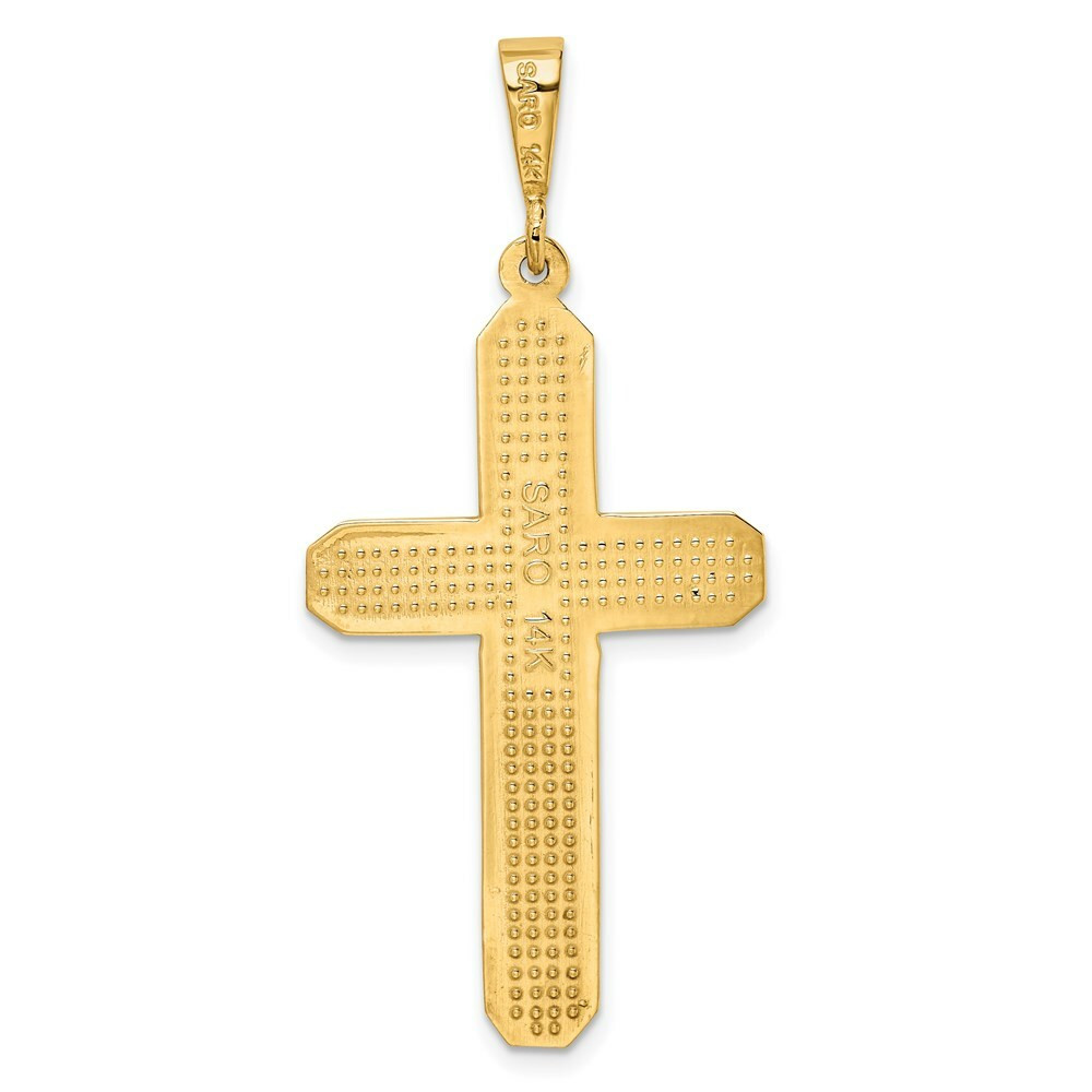 14K Yellow Gold Cross Pendant 48mm length - (A82-904) - Roy Rose