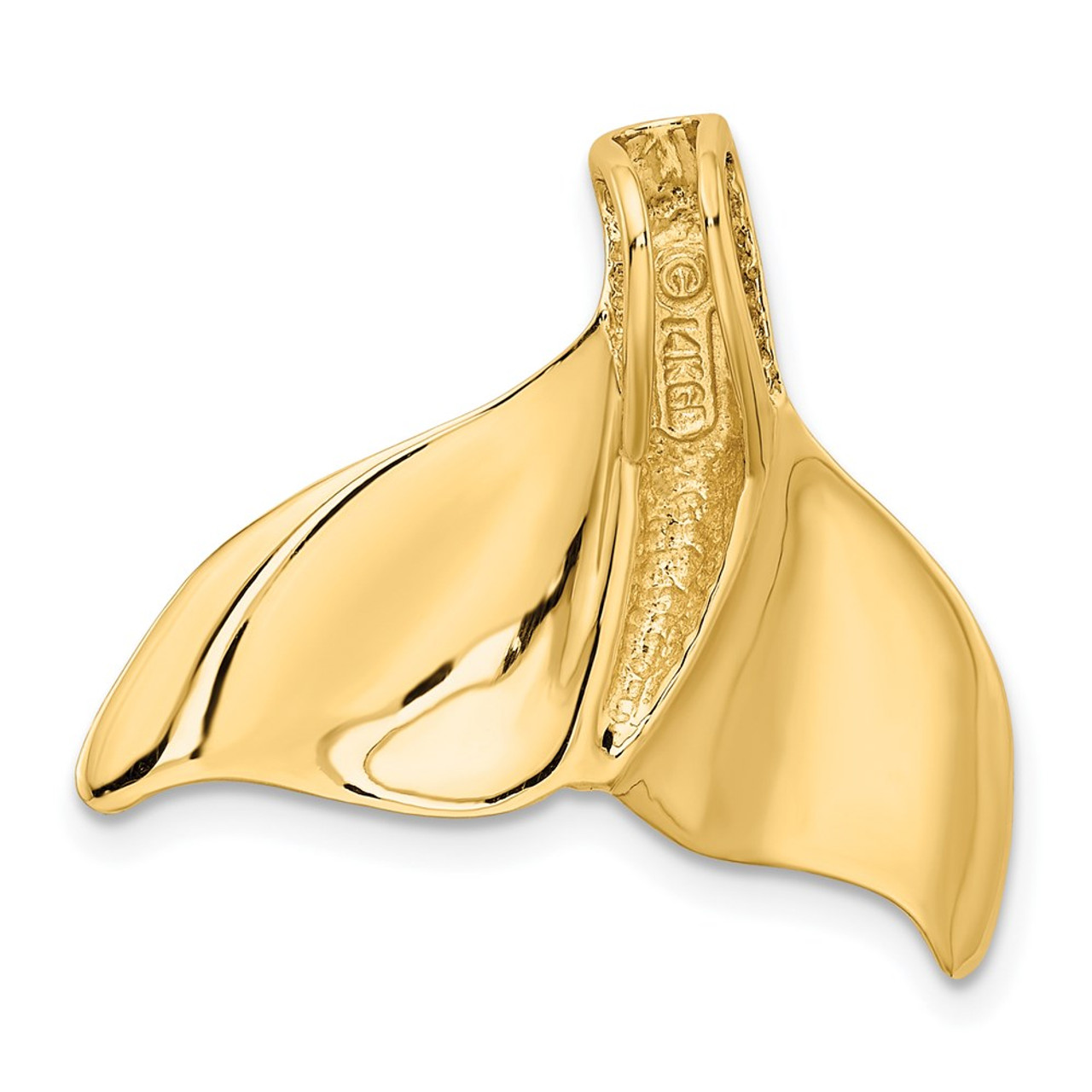 14K Yellow Gold Whale Tail Slide - (A85-219)