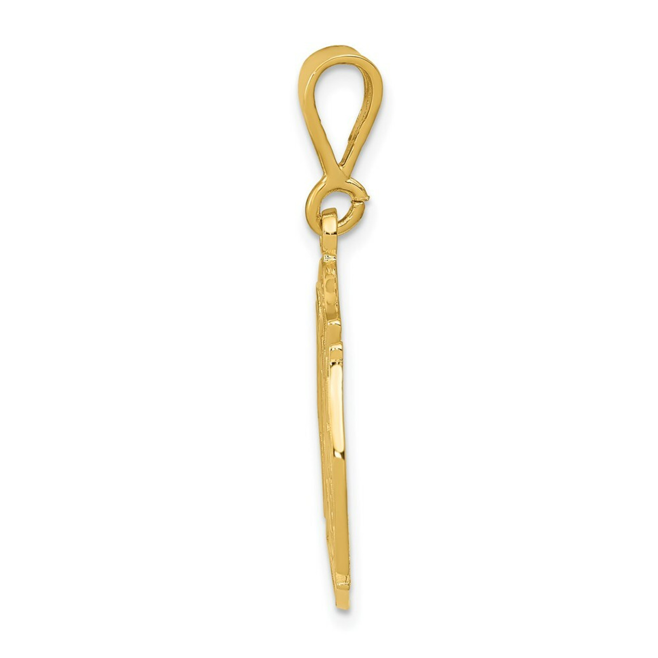 14K Yellow Gold Fire Rescue Pendant - (A86-735)