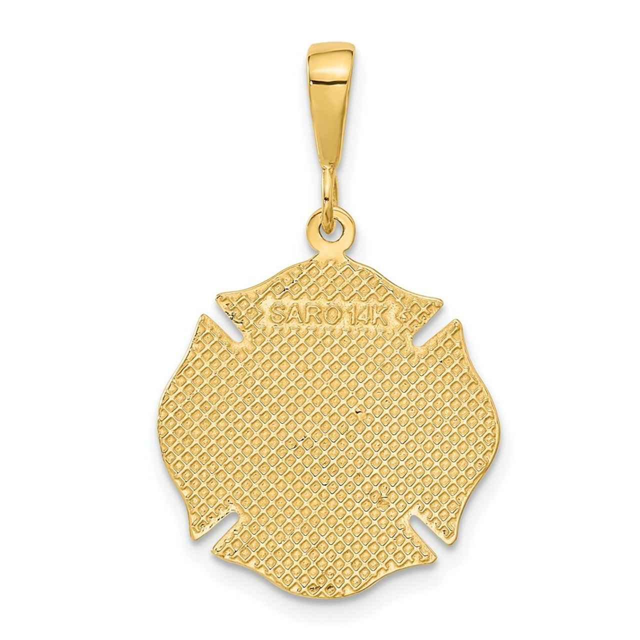 14K Yellow Gold Fire Rescue Pendant - (A86-735)