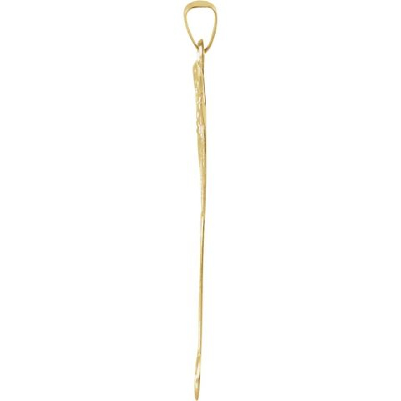 14K Yellow Gold Crucifix Pendant - (B16-255)