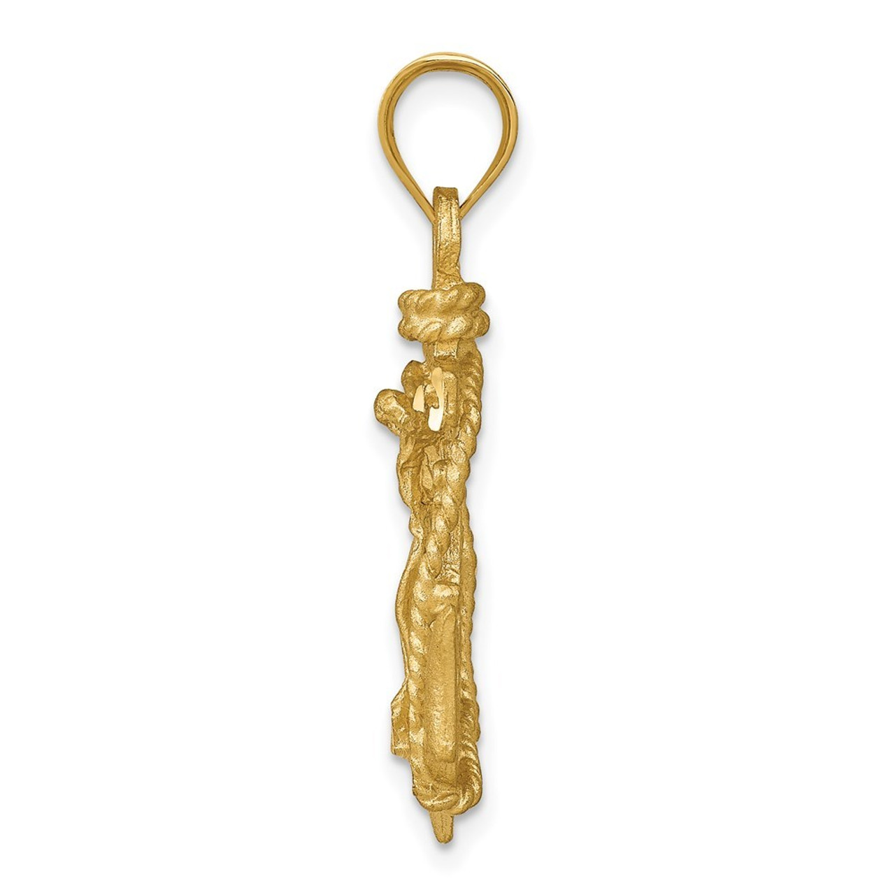 14K Yellow Gold Mariners Cross Pendant 28mm length - (A82-868)