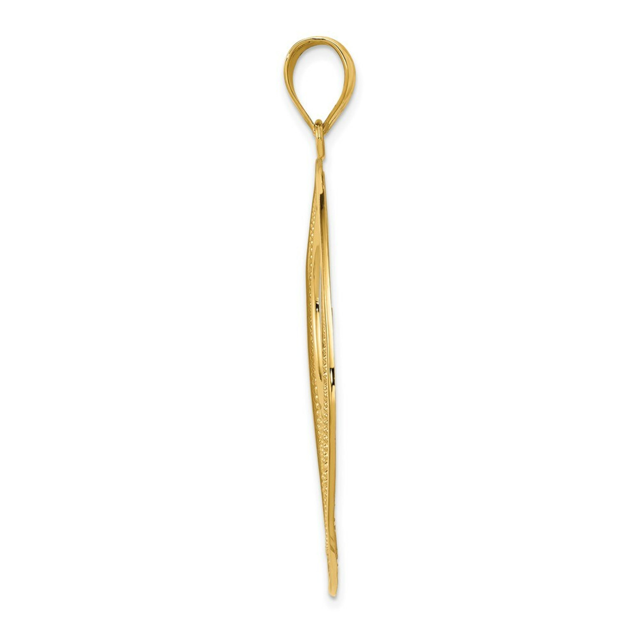 14K Yellow Gold Circle Pendant - (A84-393)