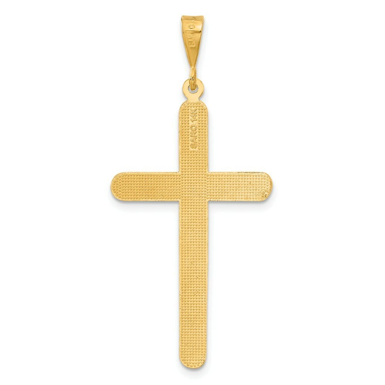 14K Yellow Gold Cross Pendant 50mm length - (A86-755)