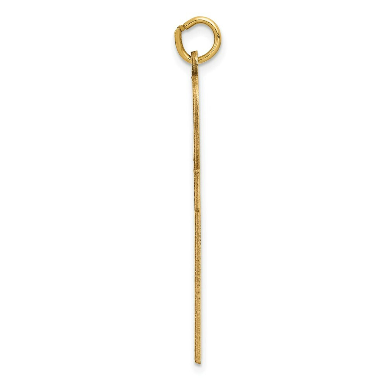 14K Yellow Gold Laser Designed Ankh Cross Pendant - (B11-442)