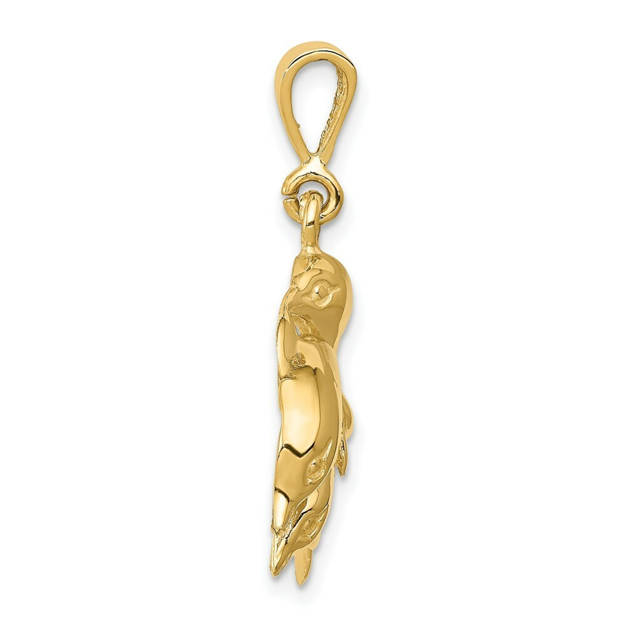 14K Yellow Gold Dolphin Charm - (A83-815)