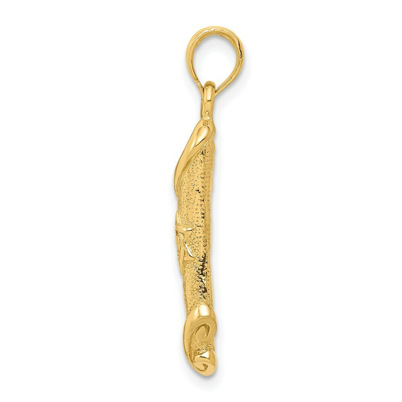 14K Yellow Gold Torah with Star of David Pendant - (A84-644)