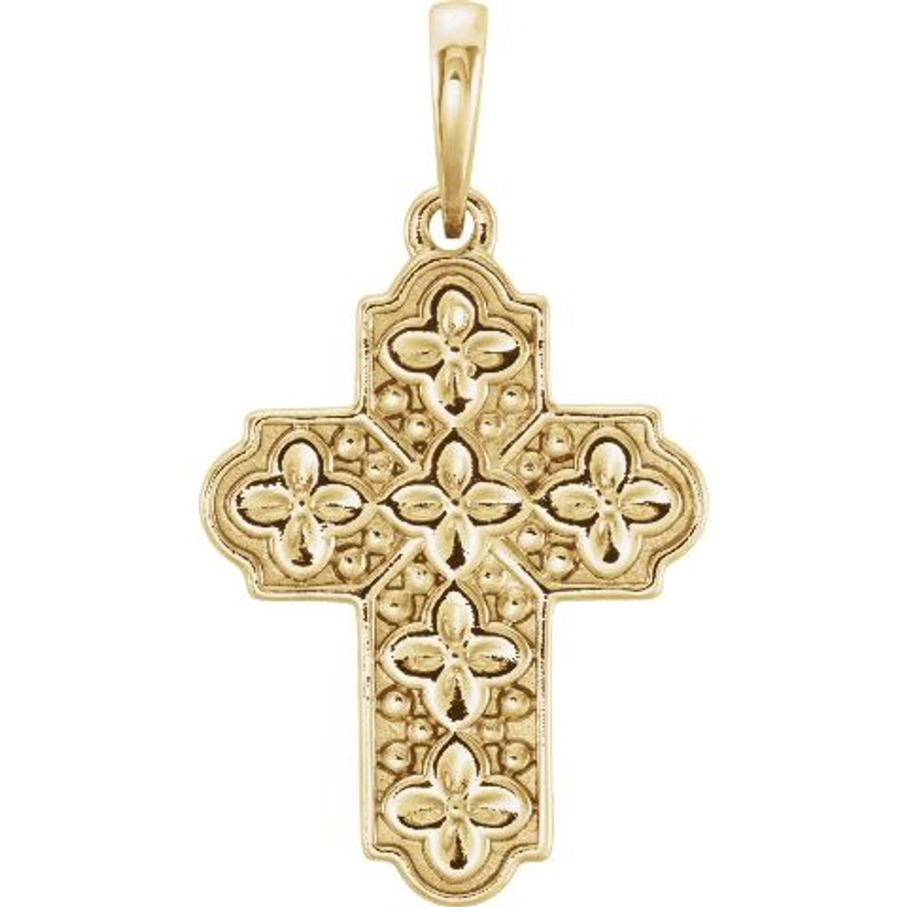 Memorial Necklace with Ornate Cross and Engraving | Someone Remembered