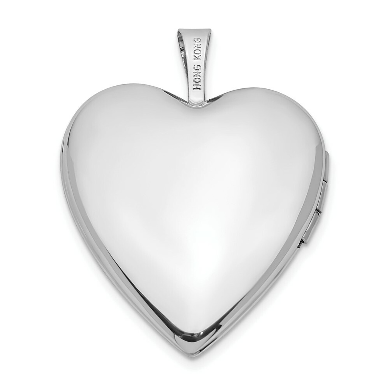 14K Yellow Gold 20mm White Gold Mom with Hearts Heart Locket 24x20mm - (A99-741)
