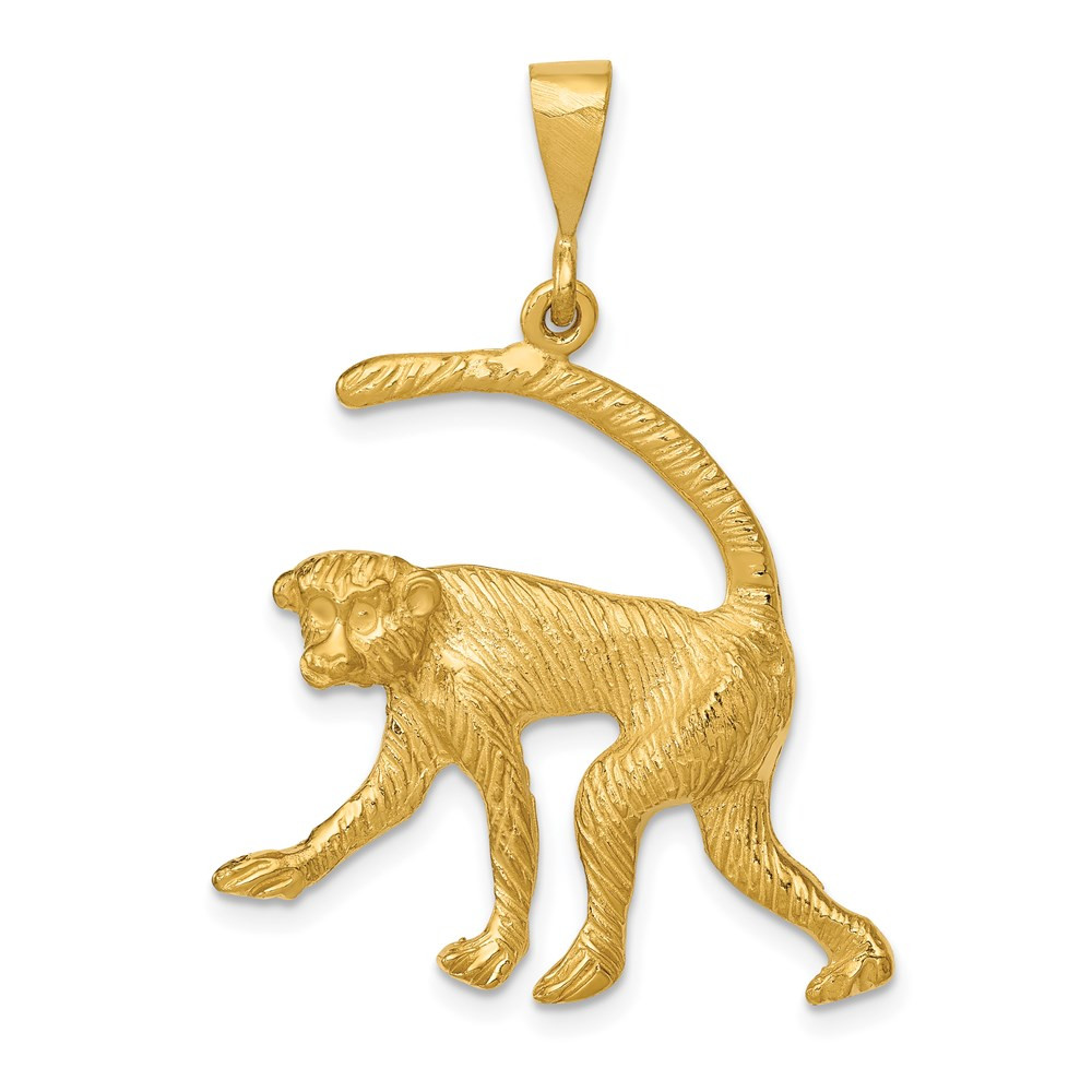 14K Yellow Gold Monkey Charm - (A82-856) - Roy Rose Jewelry