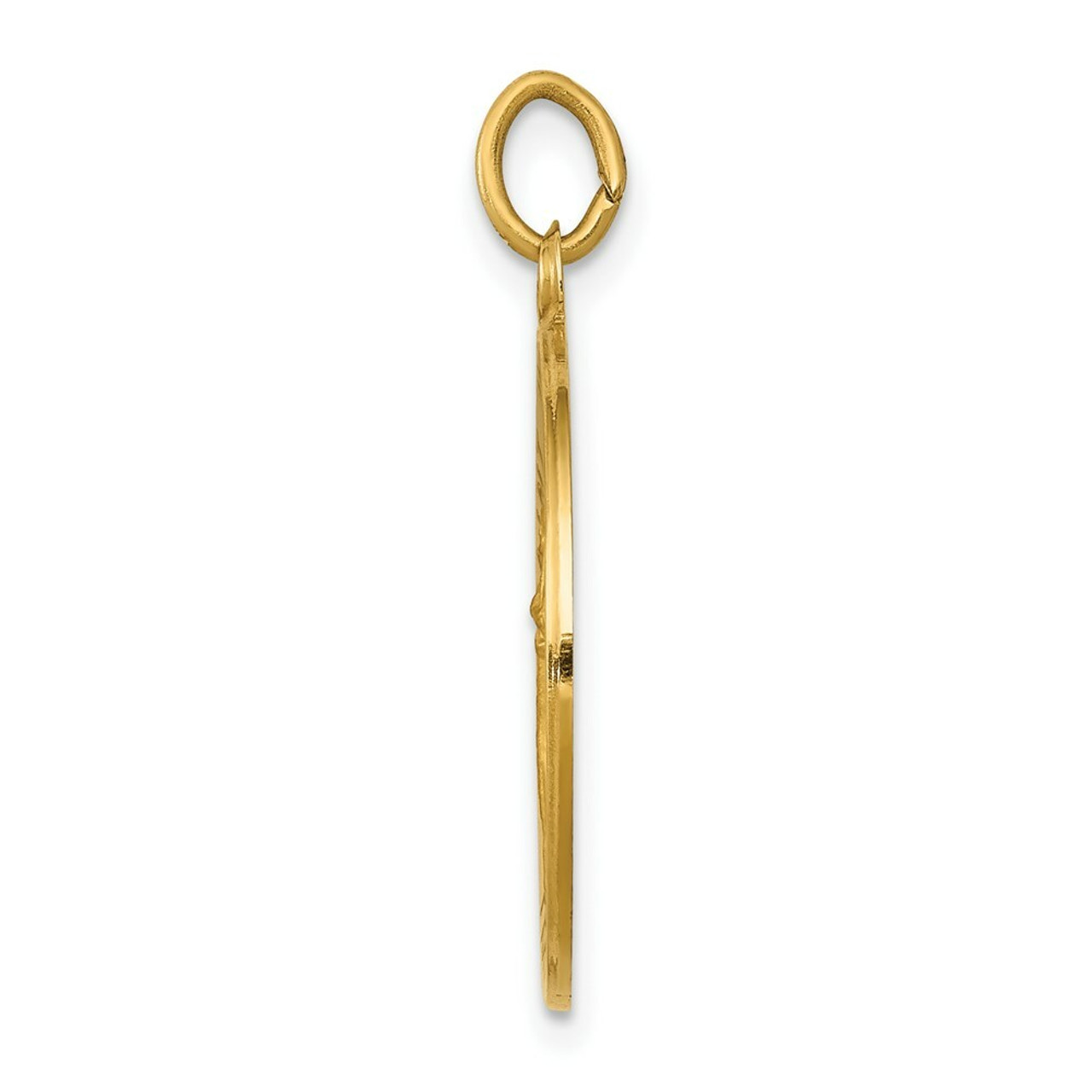 14K Yellow Gold Saint John Baptist Medal Pendant 19mm width - (B11-388)