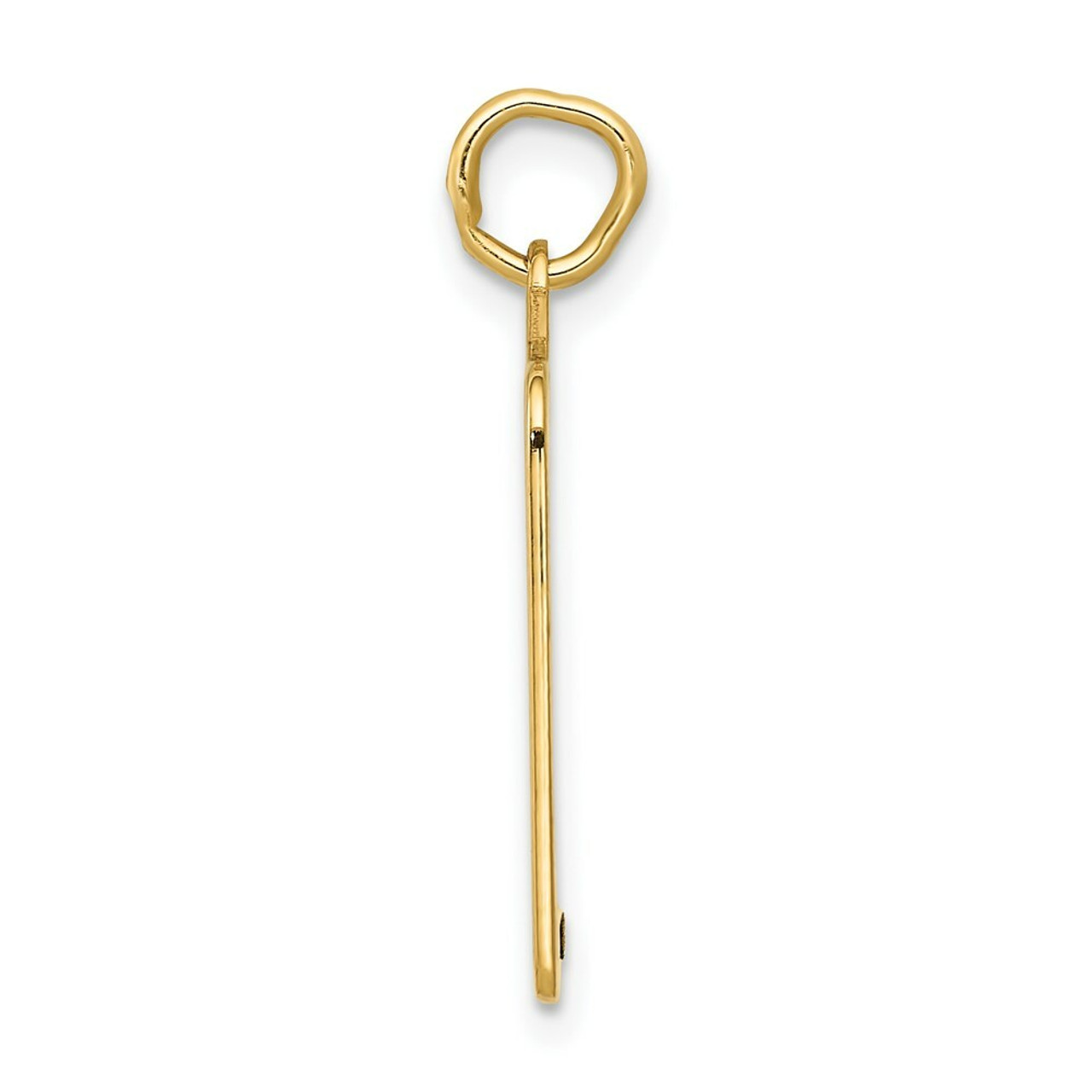 14K Yellow Gold Enameled Blue Engravable Birth Certificate Charm - (A82-468)